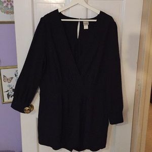 Long sleeve black romper